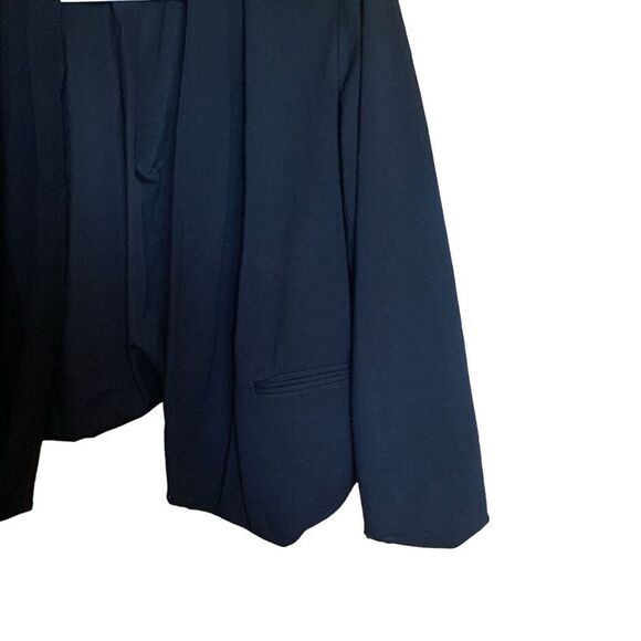 Chico's Womens Size Large Black Open Stretch Jacket Cropped 3/4 Sleeve Blazer - Picture 4 of 7
